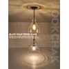 FookChak 10" Seeded Glass Pendant Lights Kitchen Island Black Pendant