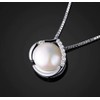 Stayoung Perla Collar Mujer Plata de Ley 925 con para