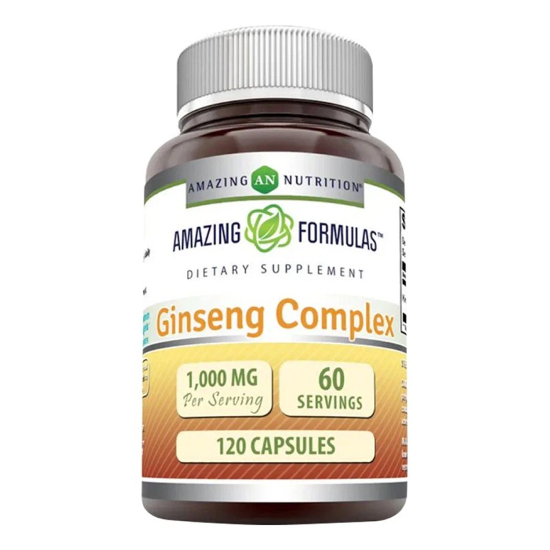 Amazing Formulas Ginseng Energía Y Rendimiento 120 Cápsulas Sin Sabor