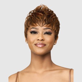 VANESSA Full Cap Synthetic Fashion Wig - Carin (Color:1B OFF BLACK)
