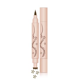 SUMEITANG 2-in-1 Faux Freckle Stamp Pen, Dual-Ended Waterproof Fake Freckle Pen with Different Size Stamps & 0.5mm Tip, Quick Natural Sun-Kissed Freckles for Makeup for Freckle Lovers