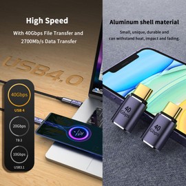 Poyiccot USB C Extender Adapter 2Pack, 40Gbps USB Type C Extension Adapter, USB C 3.2 8K@60Hz PD 100W Type C Extender Support USB4 Thunderbolt 3 Extended Connector for MacBook Pro, Dock Station