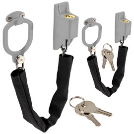 ONVAYA® Door Handle Chain with Scratch Protection, Door Chain, Door Lock without Drilling the Door (Set of 2)