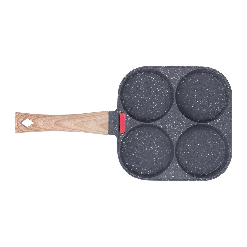 Egg Frying Pan Heat Sensitive Silicone Aluminium Pancake Frying Pan