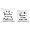 Angel Number 444 Numerology Protection Angel Number 444 Throw Pillow,