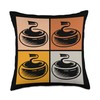 Curling Player Curler Sport Lover Curling Stone Throw Pillow