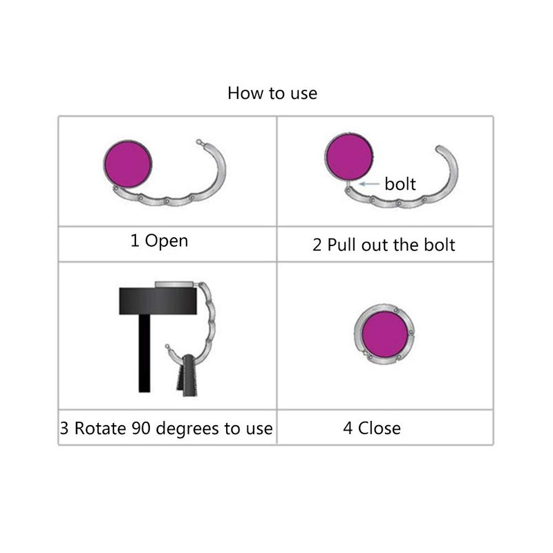 Grtdrm Multiple Hearts Style Premium Foldable Handbag Bag Purse Hanger