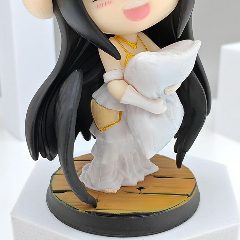RZAHUAHU Albedo Figure Mini Overlord Anime Model 4.72in Girl Q-Version