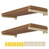 AddGrace 4 Pack Shelf Brackets Wall Mounted Gold Shelf Brackets