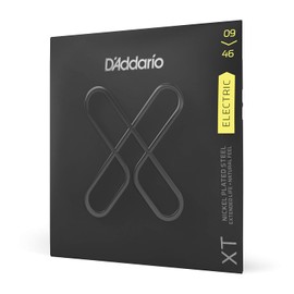 D'Addario Cuerdas para guitarra eléctrica, XT Nickel Coated, XTE0946, Super Light Top/Regular Bottom Gauge 09-46, juego de 6 cuerdas, paquete de 1