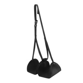 Operitacx Office Rest Mat Desk Footrest Airplane Leg Hammock Footstool Pram Hammock Inflatable Footrest Airplane Footrest Under Desk Seat Black Polyester Cloth