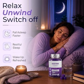 Sleep Gummies for Adults | Bedtime Formula with Magnesium Glycinate 800mg, L-Theanine 400mg, Chamomile & Lemon Balm | Sleeping Gummies, Mixed Berry Flavour, Vegan, Sugar Free | 60 Count