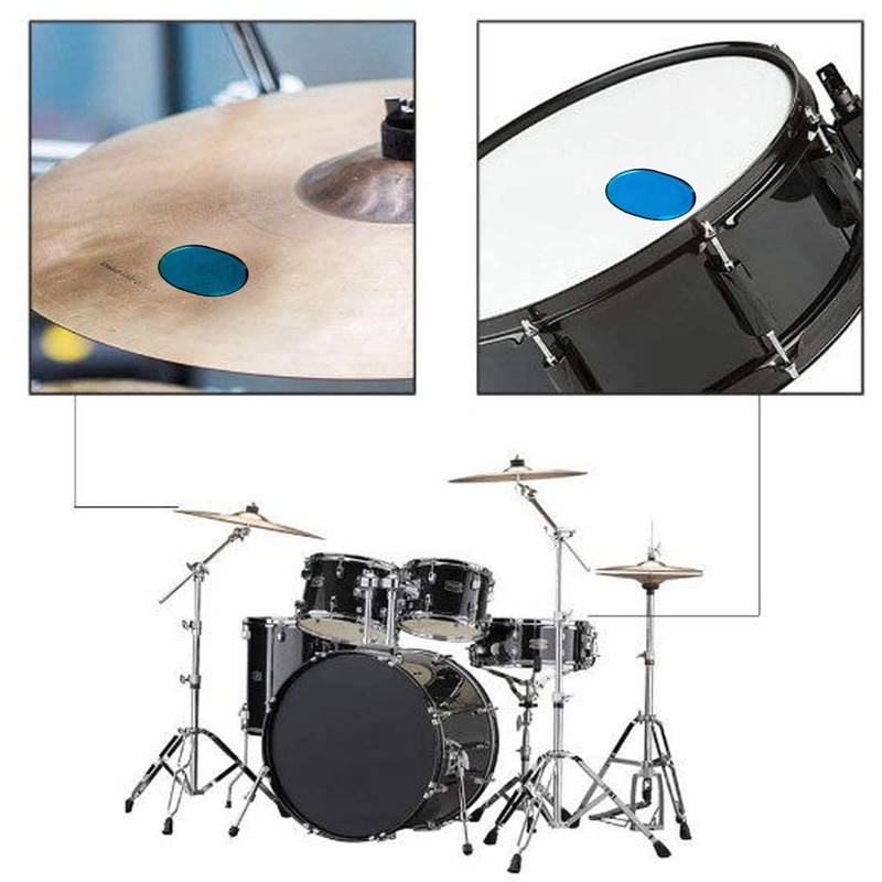 12 Pack Drum Mute Pad Drum Muffler Transparent Soft Drum