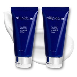 Trilipiderm All-Body Moisture Retention Crème – 2-PACK – Plant-Based All-Day Lightweight Hydration for Body and Face, Meadowfoam, Lipid Replacement, Travel-Size TSA-Approved 3 Ounce Tubes