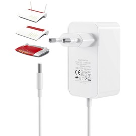 12V 3A Power Supply Charger Compatible with AVM Fritz!Box 7690, 7590, 7560, 7390, 6490, 5590, 7540, 7530, 7510, 7490, 6690, 7430, 5530...WLAN Router and Telekom Speedport Smart Plug Power Supply white