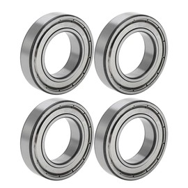 ACROPIX 6007ZZ Deep Groove Ball Bearings P5 35x62x14mm Lubricated Double Metal Seal Silver Tone Scooter Skateboard Wheel - Pack of 4