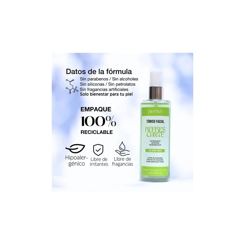 Tónico Facial Astringente Biotiks Piel Grasa Grasa Día/noche