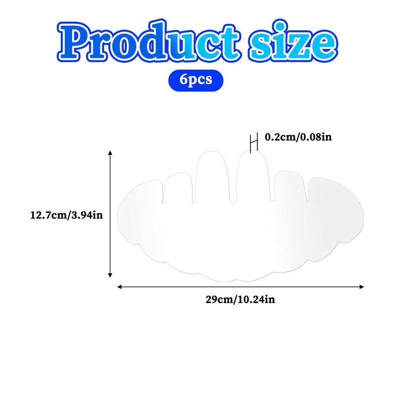 6 Pcs White Baseball Caps Inserts Shapers, Flexible Washable Reusable
