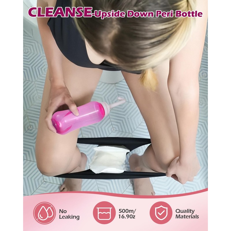 Postpartum Essentials Kit - Peri Bottle,Perineal Ice Packs,Perineal Healing Foam,Disposable