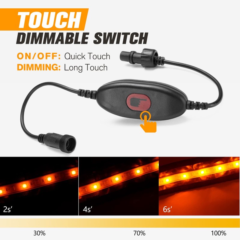 LED Awning Light Strip 12V LED Flexible Strip with Amber