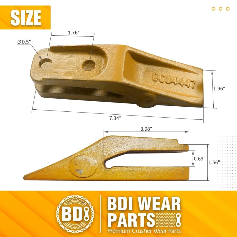 BDI Wear Parts 6684447 Skid Steer Mini Ex Bucket Uniteeth
