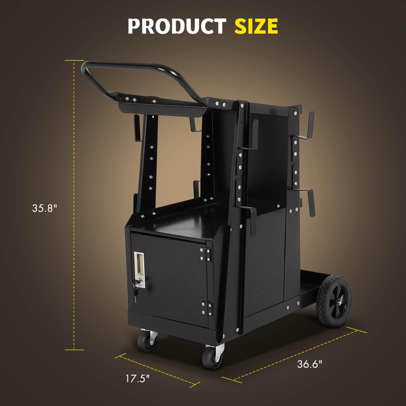 Heavy Duty Welding Cart for MIG Welder & Plasma Cutter，3