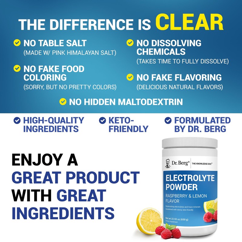 Dr. Berg Zero Sugar Hydration Keto Electrolyte Powder - Enhanced