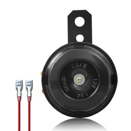 Clacson Auto, 12V, Clacson Moto, Clacson Camion, Tromba Potente Clacson per Moto, Scooter, Veicolo, ATV, Quad, Moped, Nero