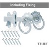 TERF® Heavy Duty Ring Gate Latch Door Lock Silver Ring