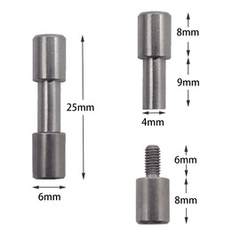 10 sets of stainless steel bracket bolt fasteners tactical lock rivets, knife DIY tool handle fastener revision, EDC knife screw(Head Diameter6 mm)