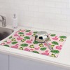 Pink Flamingos Dish Drying Mat for Kitchen, 18 x 24