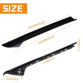 POSENG Left Front Windshield A-Pillar Molding Trim Panel Compatible with Ford Explorer 2011-2019 4-Door Replaces BB5Z7803145AA BB5Z7803137AB BB5Z7803145BA Inner & Outer HTRACING (Gloss Black FLH)