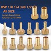 MiJunHD 2X Brass Pipe Fitting 12mm Hose Barb Tail 1/2''