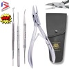 Kit profesional de herramientas para uñas de punta negra lima