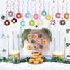 Sweet Donut Hanging Swirl Party Decorations 30 Pack Foil Ceiling