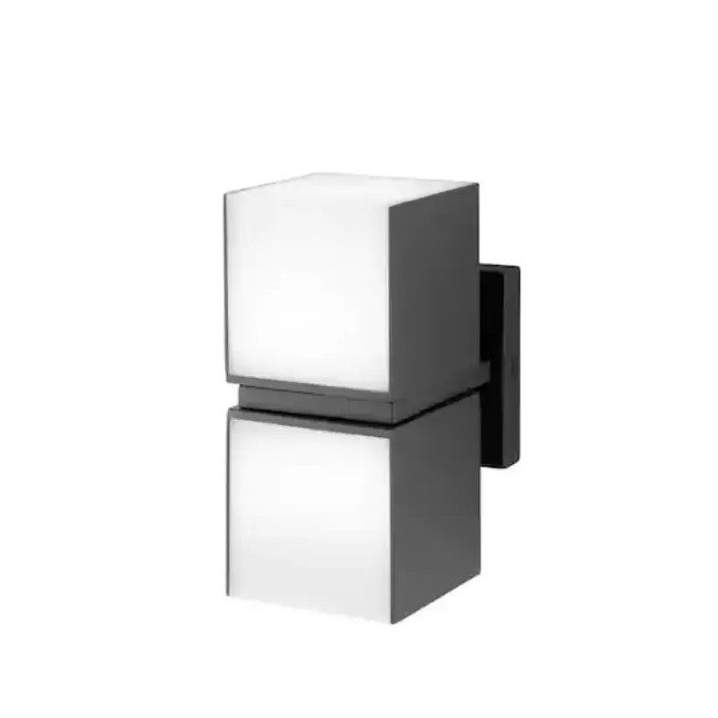 LUTEC 2-Light Dark Grey LED Outdoor Wall Mount Lantern Sconce