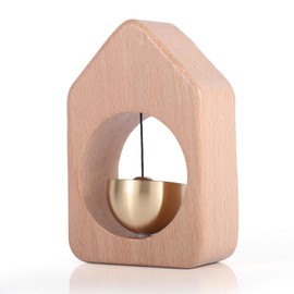Gosknor Shop Owner Bell for Opening the Door, Magnetic Wooden Wind Chime in House Shape Doorbell Decoration for Business Entrance Door Home Garden Unique Housewarming Gift