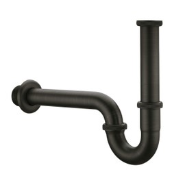 Orhemus Brass P Trap, 1 1/4 Bathroom Basin Sink Waste Trap Drain Kit with Flange and Slip Joint Extension Tube Drain Tailpiece, Adjustable Height, Oil Rubbed Bronze Finished