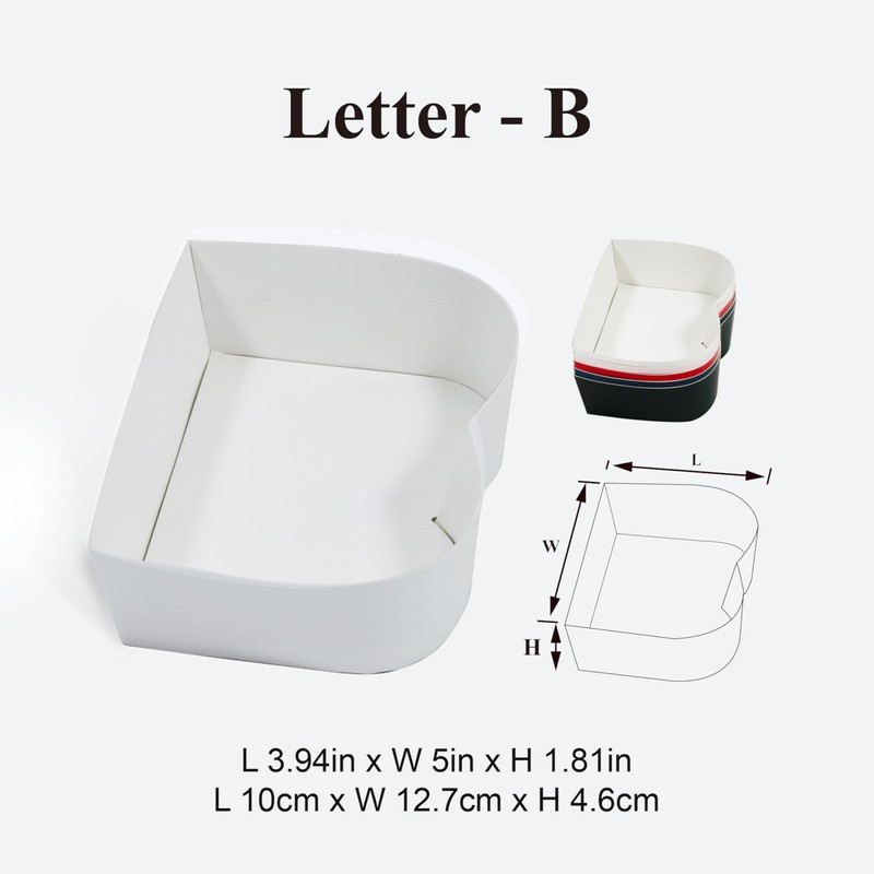 Geoto 17.7"x6"x2" White/Black/Pink/Navy Blue/Red Gift Packaging Fillable HBD Letter Shaped