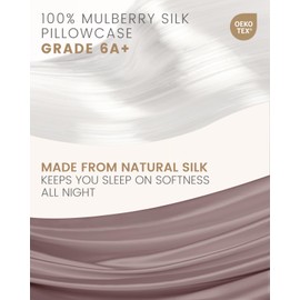 THXSILK 100% Pure Mulberry 6A+ Silk Pillowcase for Hair & Skin with Zipper Closure, Cooling, Natural, Organic, Double Sided Silk Pillow Case (Purple, Queen 20"x30", 1pc)