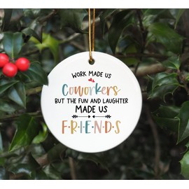 Coworker Christmas Ornaments Funny Gift for Coworker Work Bestie Work Friend Ornament Secret Santa Office Gift Exchange 2023