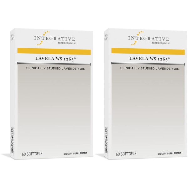 Integrative Therapeutics – Lavela WS 1265 - Clinically Studied Lavender Essential Oil Supplement - Calms Nervousness* - Reduces Stress* - 60 Softgels, 2 Pack