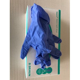 B.Braun Vasco Nitrile Soft Blue Examination Gloves Nitrile Disposable Gloves PF, M, Pack of 200