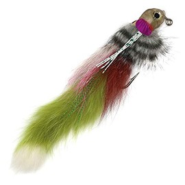 YZD Hand Tied Pike & Muskie Fly Fishing Flies with Large Size for Trout Bass Pike 1oz 1 Piece (Olive)