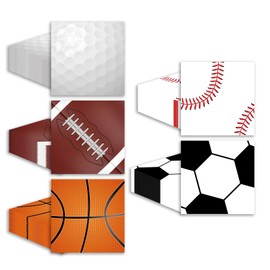 50PCS Sports Napkins Sports Party Decorations All Star Basketball Football Golf Baseball Soccer Disposable Paper Napkins Table Decor for Boys Birthday Party Supplies (6.5 * 6.5 Inches)
