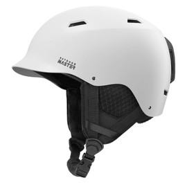 OutdoorMaster Suni Ski Helmet, Snowboard Helmet with Visor, Snow Sport Helmet for Men, Women & Youth | Dial Fit, Removable Velvet Liner & Ear Pads, Goggle Holder