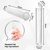 Packlahoma 500 Pcs 116mm Tubes Clear Plastic Squeeze Tubes with
