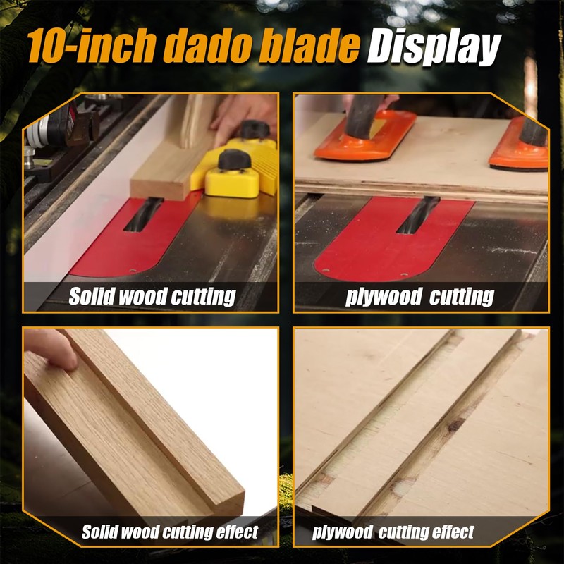 Xmnbl 10'' Stacking Dado Blade Set, Compatible with 10 Inch