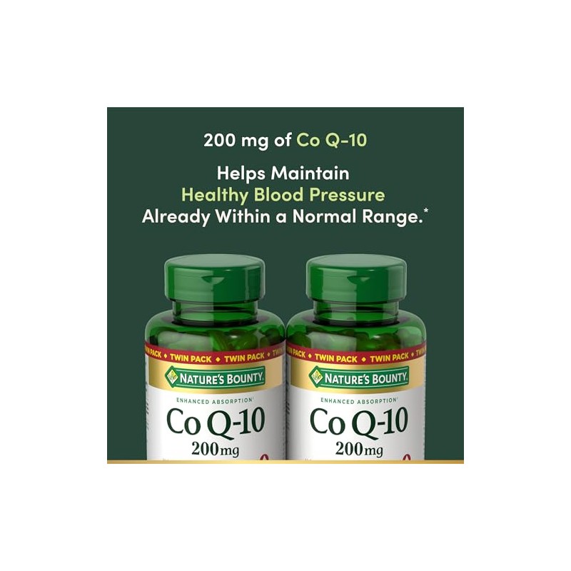 Nature’s Bounty CoQ10 200 mg Softgels, Heart Health & Cellular
