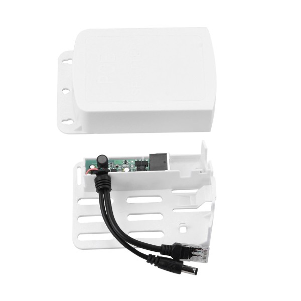 Unbranded Waterproof Power Over Ethernet Adapter DC12V 2.2A White Solid